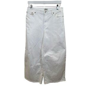 J. Crew White Rayner Wide Leg Cropped Jeans Size 31